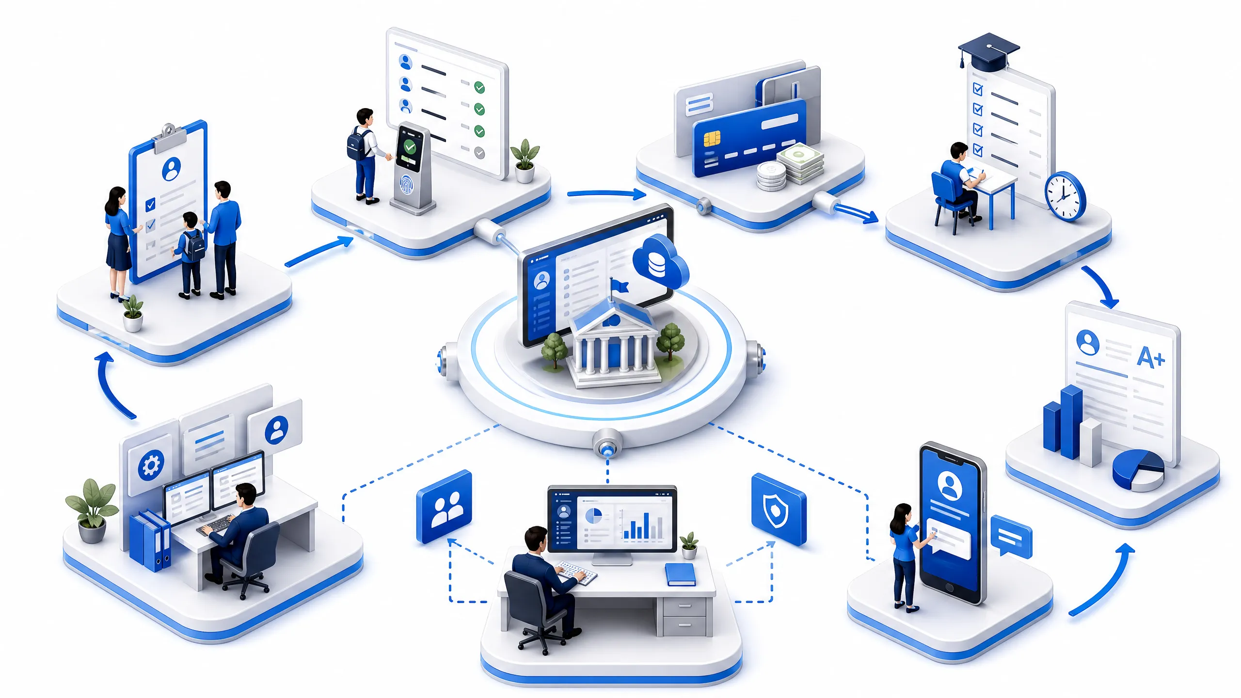 School ERP database workflow